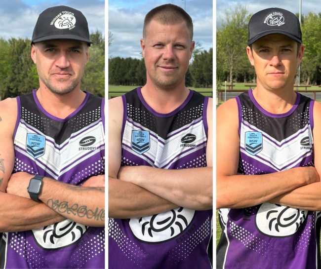 Curtis Solomon, Jared Robinson and Jeremy Doherty of Mudgee Mens 30s. Pictures: Contributed