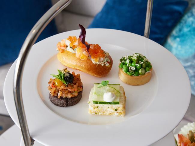 Cold savouries included as part of high tea at Pan Pacific Melbourne. Picture: Supplied