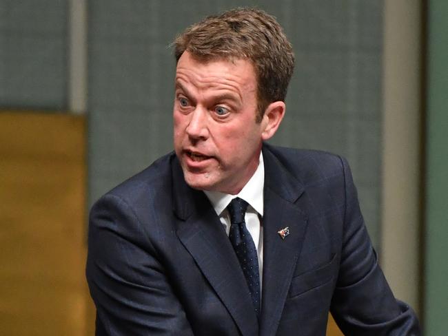 Minister for Education Dan Tehan during Question Time. Picture: AAP