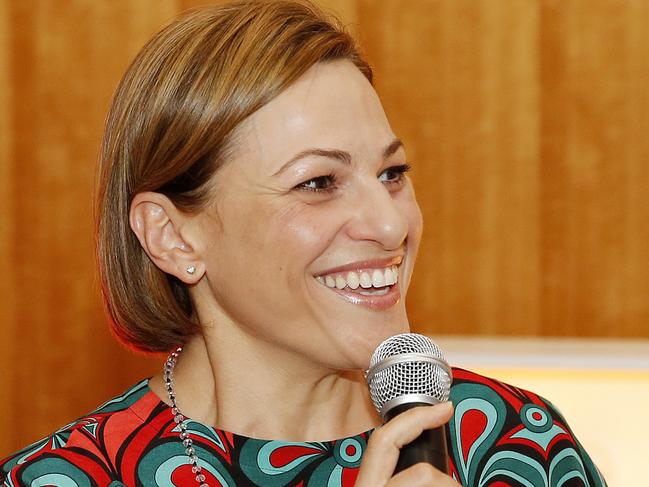 Jackie Trad pictured addressing her supporters during her campaign launch ahead of the 2017 Queensland state election.  Brisbane 17th of November 2017.  (AAP Image/Josh Woning)