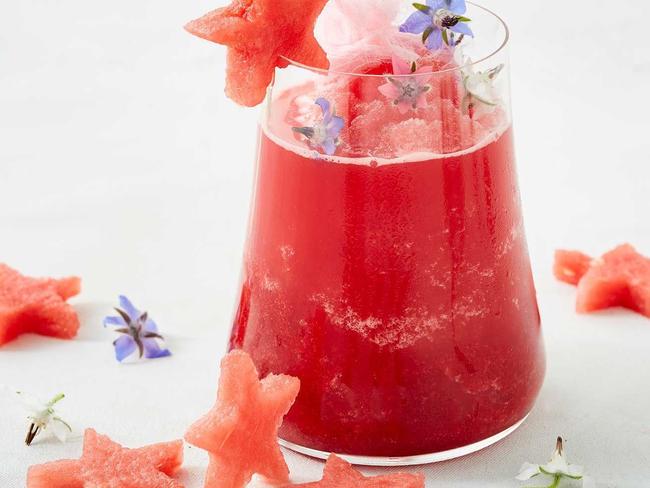 Non-alcoholic watermelon slushie.