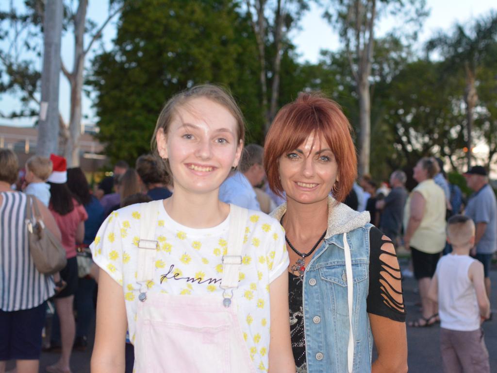 Davika and Tania Pedersen enjoy the 2017 Gatton Christmas Carnival.