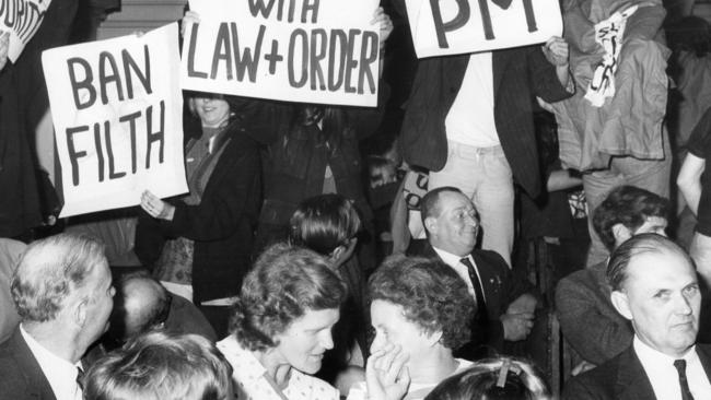 The last time Australians had a stand-alone half-Senate election was in 1970, when these protesters interrupted Prime Minister John Gorton’s speech at the Adelaide Town Hall.