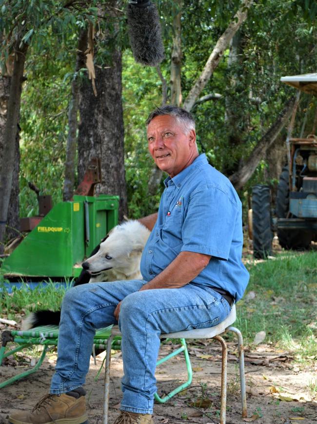 Sheep Herding for City Dogs trainer John Borg with one of his dogs.