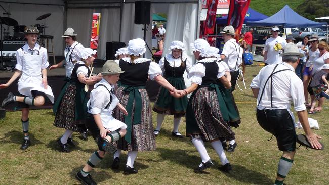 Traditional German entertainment is a popular part of Oktoberfest, held after the race. Picture: supplied.