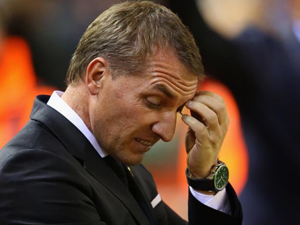 LIVERPOOL, ENGLAND - SEPTEMBER 23: Brendan Rodgers the manager of Liverpool looks on during the Capital One Cup Third Round match between Liverpool and Carlisle United at Anfield on September 23, 2015 in Liverpool, England. (Photo by Alex Livesey/Getty Images)