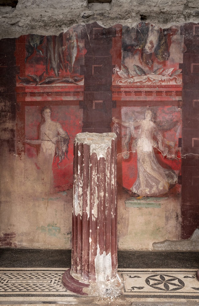 “What we see is actually a scene of initiation into the mysteries of Dionysus (the Greek name of Bacchus).”