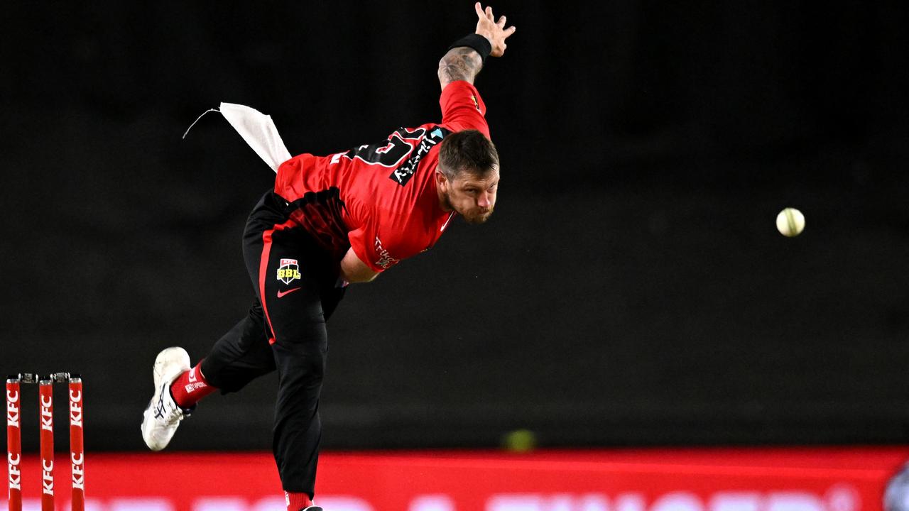 James Pattinson of the Melbourne Renegades bowls during the Men's Big Bash League match at Marvel Stadium. Picture: Morgan Hancock/Getty Images)