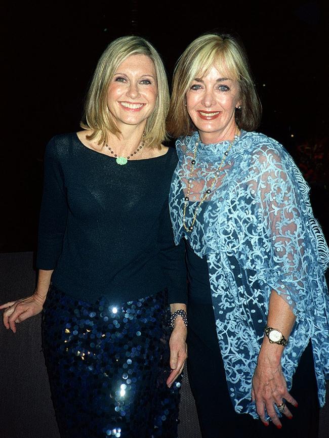 Friends for life: Olivia Newton-John and Pat Farrar. Picture: Robert Rosen