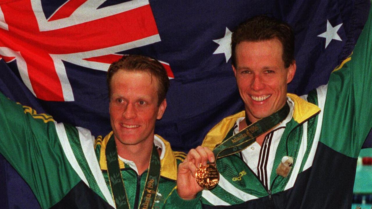 The men’s 1500m swim at Atlanta turned Kieren Perkins into a household name. But for silver medallist Daniel Kowalski (l) it was a nightmare.