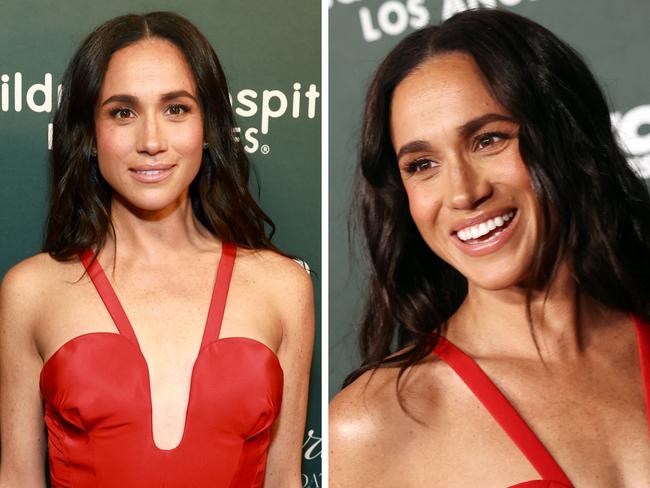 Meghan stuns in solo red carpet outing