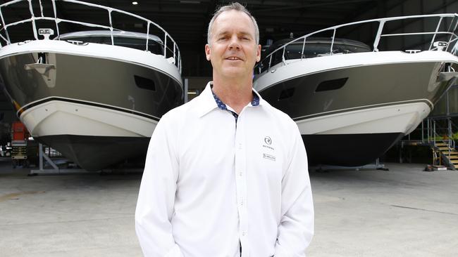 Riviera Australia chairman Rodney Longhurst at the factory in Coomera. Picture: Tertius Pickard