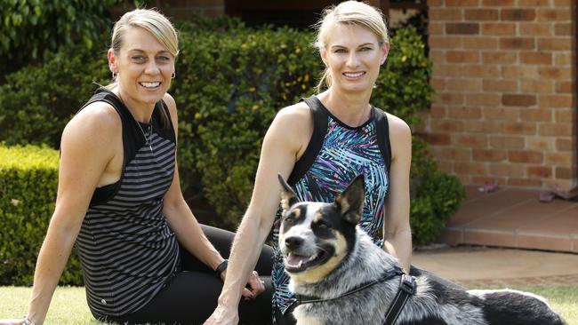 Sharon Critchley and Donielle Beard, seen with Mambo the dog, play down their roles as heroines. Pictures: David Swift