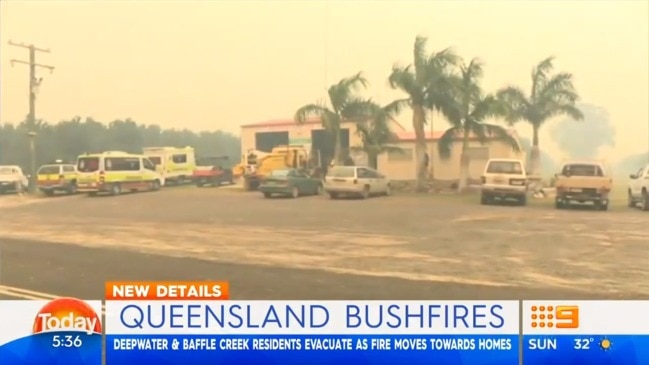 Towns evacuated as Queensland bushfires worsen (9 News)