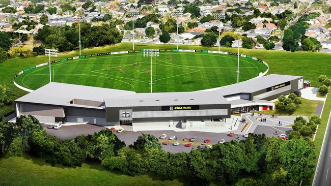 St Kilda's proposed new Moorabbin base (artist impression). Pic supplied: St Kilda FC