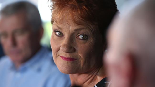 Senator Pauline Hanson’s One Nation can’t shake off the dual citizenship saga. Picture: Lyndon Mechielsen