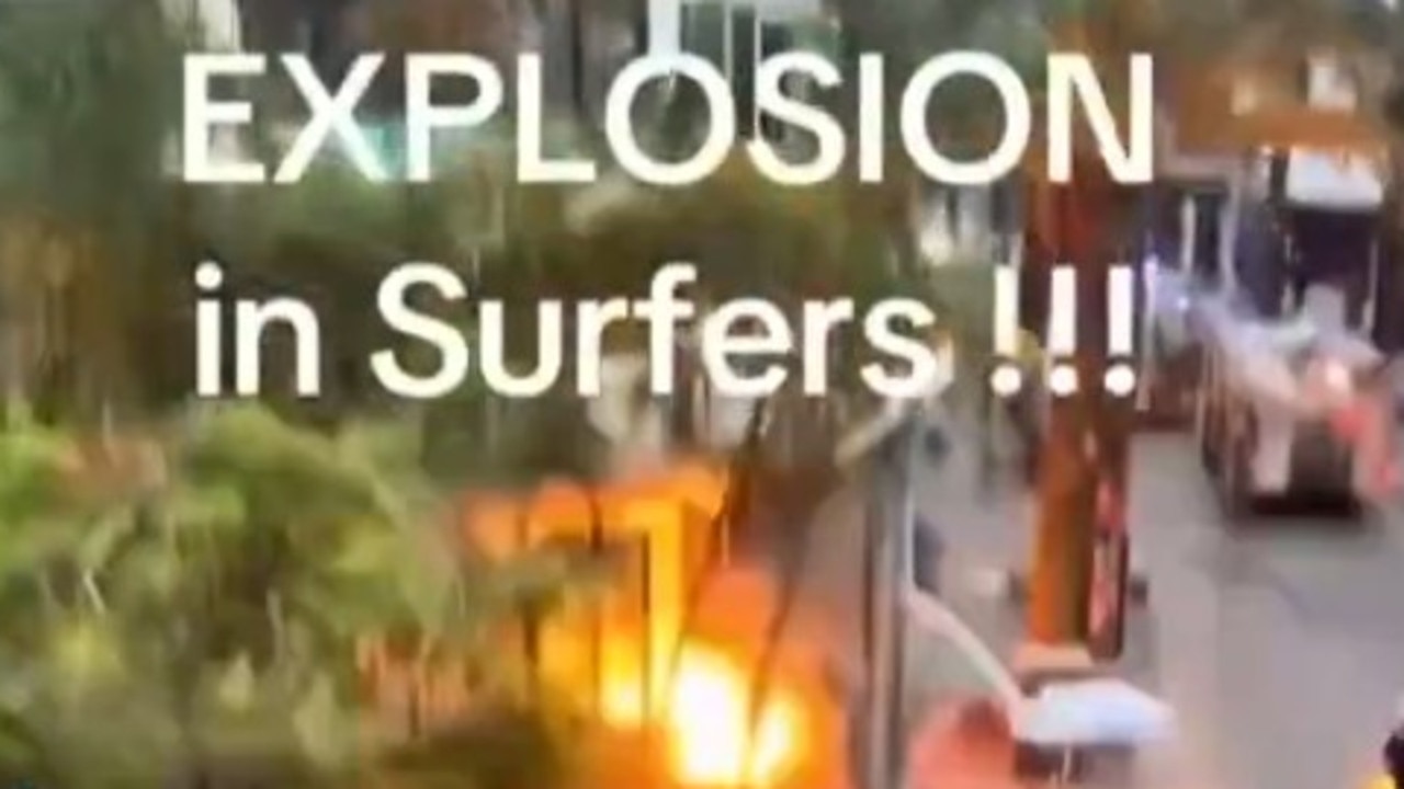 Explosion underground on the Gold Coast.