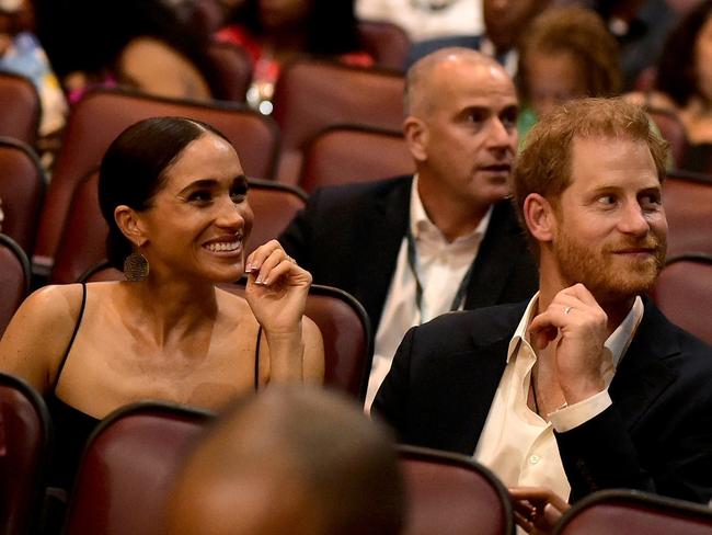 KINGSTON, JAMAICA - JANUARY 23: (L-R) Meghan, Duchess of Sussex and Prince Harry, Duke of Sussex attends the Premiere of Ã¢â¬ÅBob Marley: One LoveÃ¢â¬Â at the Carib 5 Theatre on January 23, 2024 in Kingston, Jamaica. (Photo by Marcus Ingram/Getty Images)