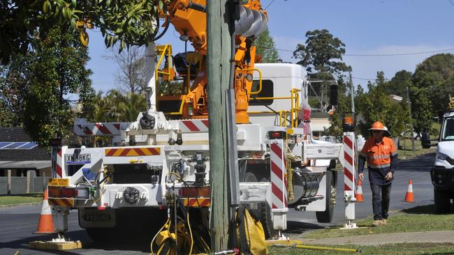 Essential Energy workers on the job. File image. Picture: Tim Jarrett