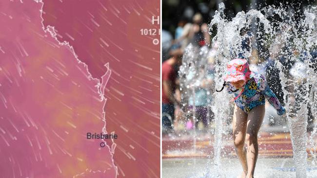 Temperatures have soared across Queensland, with Brisbane hitting its forecast maximum of 36C midafternoon.