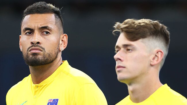 Alex de Minaur tried to convince Nick Kyrgios to return to Australia’s Davis Cup team. Pic: Getty