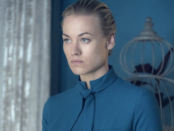 Yvonne Strahovski in The Handmaid's Tale.