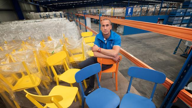 Harry the Hirer chief executive Gab Robinson says his event hire business has been forced to lay off more than 1000 workers. Picture: Tony Gough