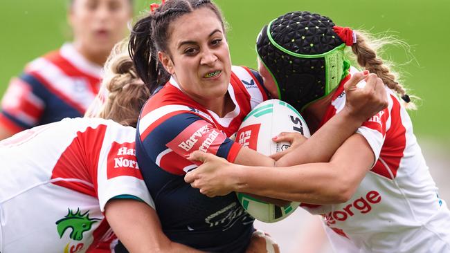 Yasmin Meakes and her teammates are in for a tough time against the three-time NRLW premiers.