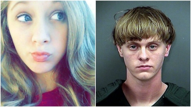 Morgan and Dylann Roof. Picture: Supplied