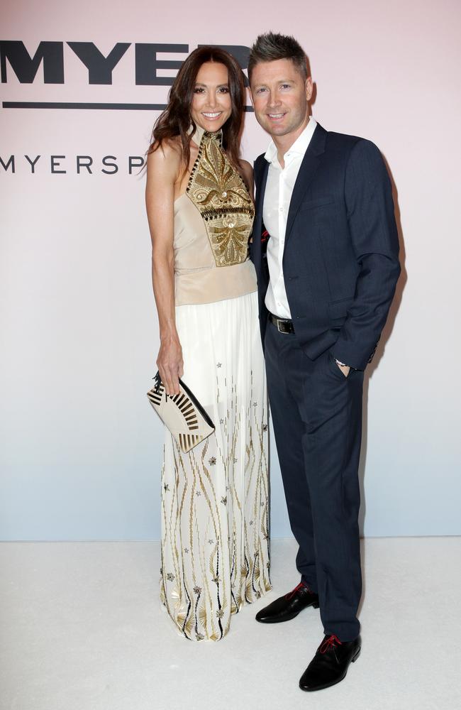 Michael and Kyly Clarke at the Myer Spring 2016 Collection Launch. Picture: Christian Gilles