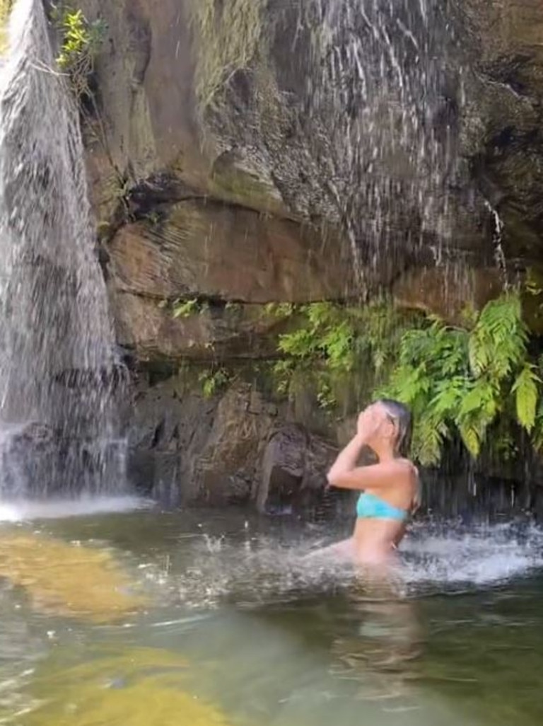 It boasts crytal clear waters - perfect for a dip. Picture: TikTok/jaz_france