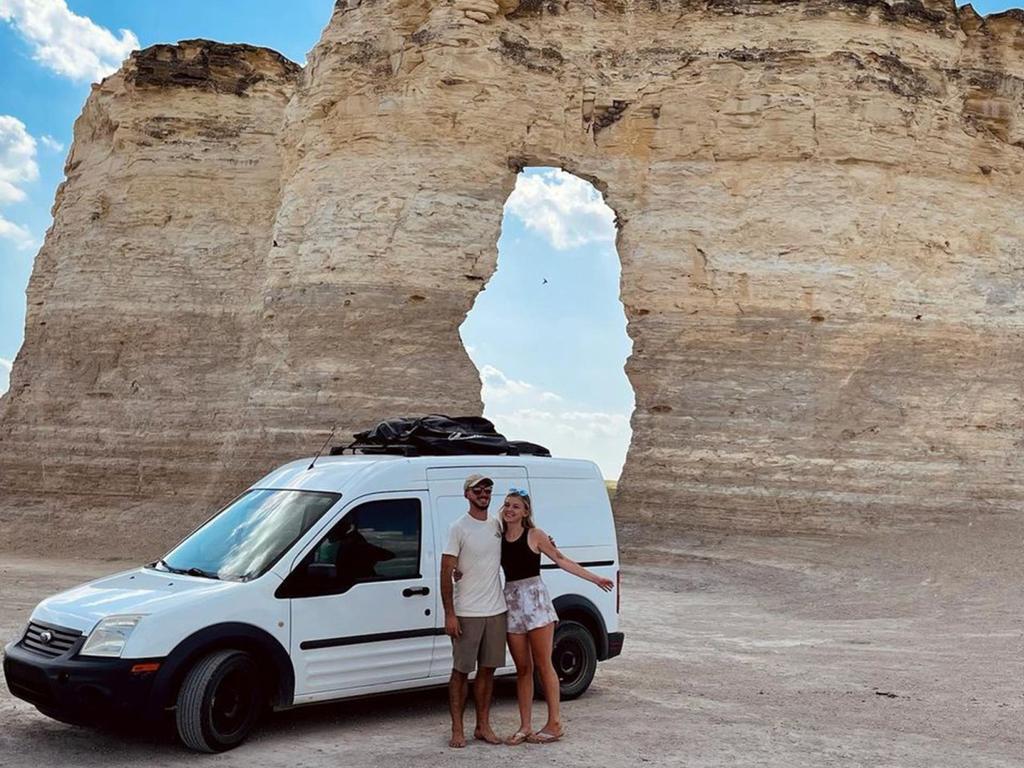 Gabby Petito and boyfriend Brian Laundrie shared idyllic shots of their cross-country adventure over the past few months.