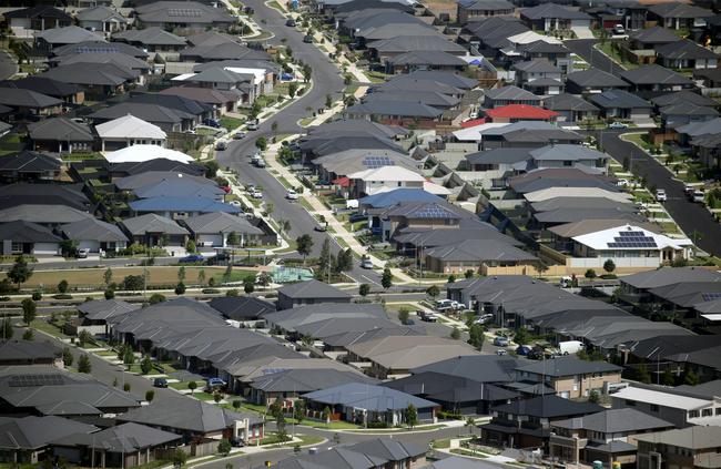 Oran Park is one of Sydney’s fastest growing towns. Picture: Jonathan Ng