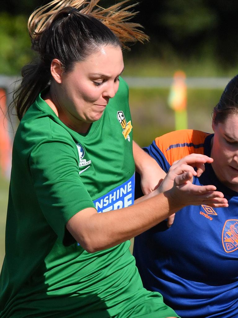 Jayah Brown in the Sunshine Coast Wanderers women v the Roar at Ballinger Park, Buderim.