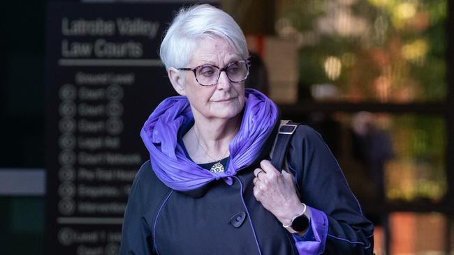 Retired pharmacist Christine McKenzie after giving evidence at the trial. Picture: David Geraghty/NewsWire
