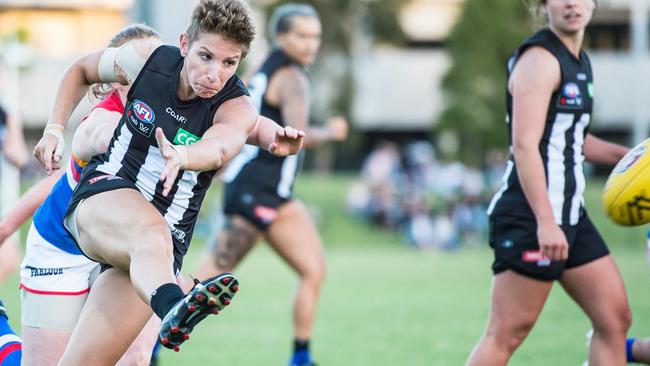 Grant managed 20 AFLW games for the Pies. Picture: Stuart Walmsley