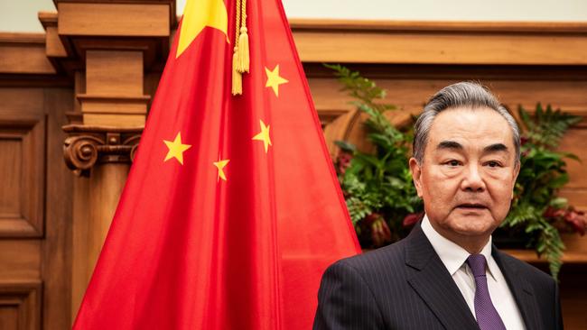 Chinese Foreign Minister Wang Yi will have tough words to Christopher Luxon on AUKUS. Picture: Getty Images.