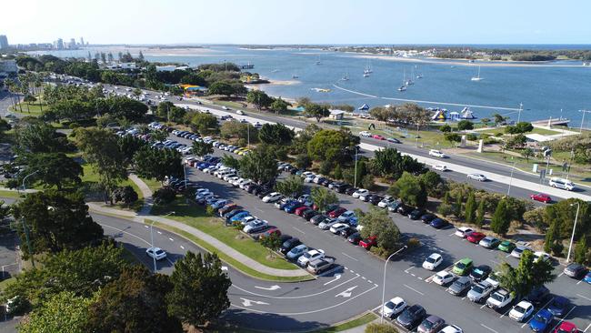 Aerial view of Carey Park at Southport, an area proposed for a new casino for the Gold Coast. Picture Glenn Hampson.