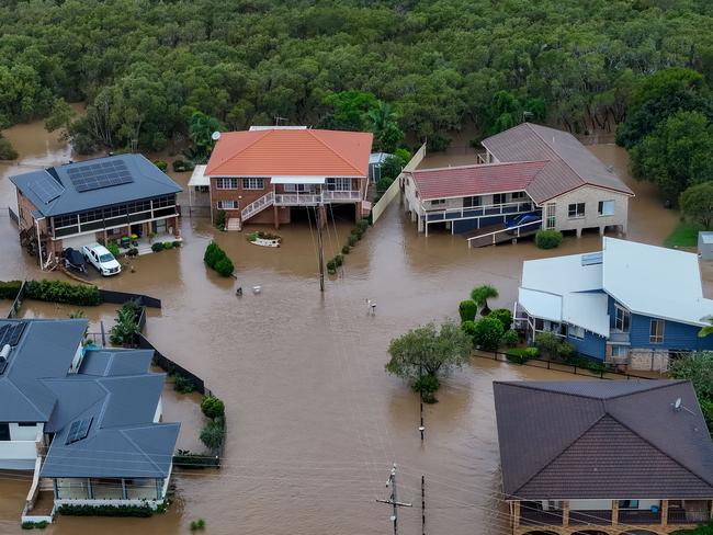 Flooding is seen around Settlement Point Road in Port Macquarie. Picture: AAP Image/Lindsay Moller