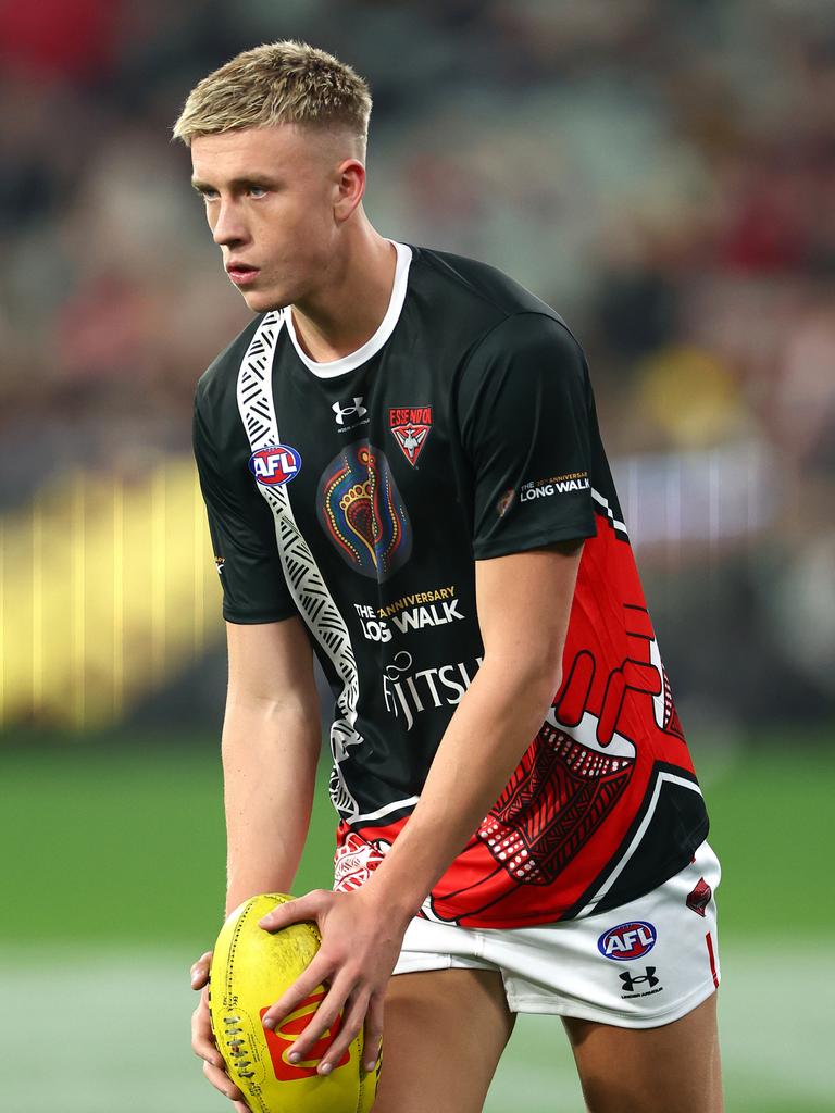 Nate Caddy provided a spark up forward for Essendon. Picture: Quinn Rooney/Getty Images