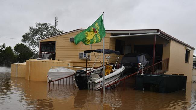 Tuesday February 12.. Heavy rain causes flooding in North Queensland. Groper Creek, near Home Hill cut off by flooding. Picture: Evan Morgan