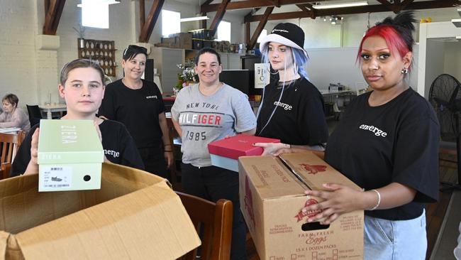 Emerge are on the move and relocating to the Engine Room on the corner of Taylor and Railway Streets. From left; James Doige, Hayley Jenkins, Jen Shaw, Casey Elizabeth, Jaichelle Bligh.