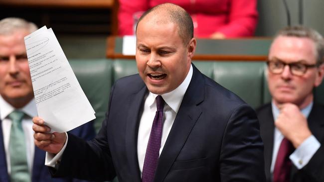 Treasurer Josh Frydenberg. Picture: (AAP Image/Dean Lewins)