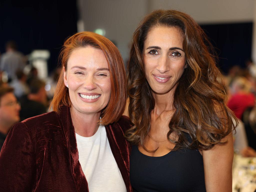 Amber Coupe and Anna Rosati at the Storyfest – Boost Your Business – luncheon at Bond University. Picture, Portia Large.