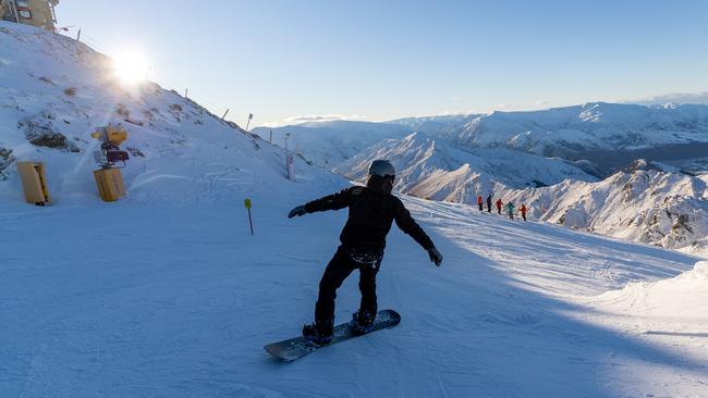 Ski holidays in Queenstown are back on the agenda for Australians after the New Zealand government brought forwards its border reopening to 1159pm on April 12. Picture: James Allan/Getty Images