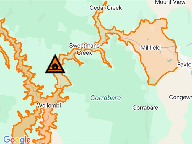 NSW floods: Suburbs at risk. Picture: Hazards Near Me NSW