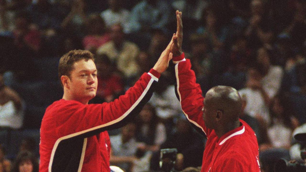 Luc Longley is more than just a teammate of Michael Jordan according to Anstey. F/L