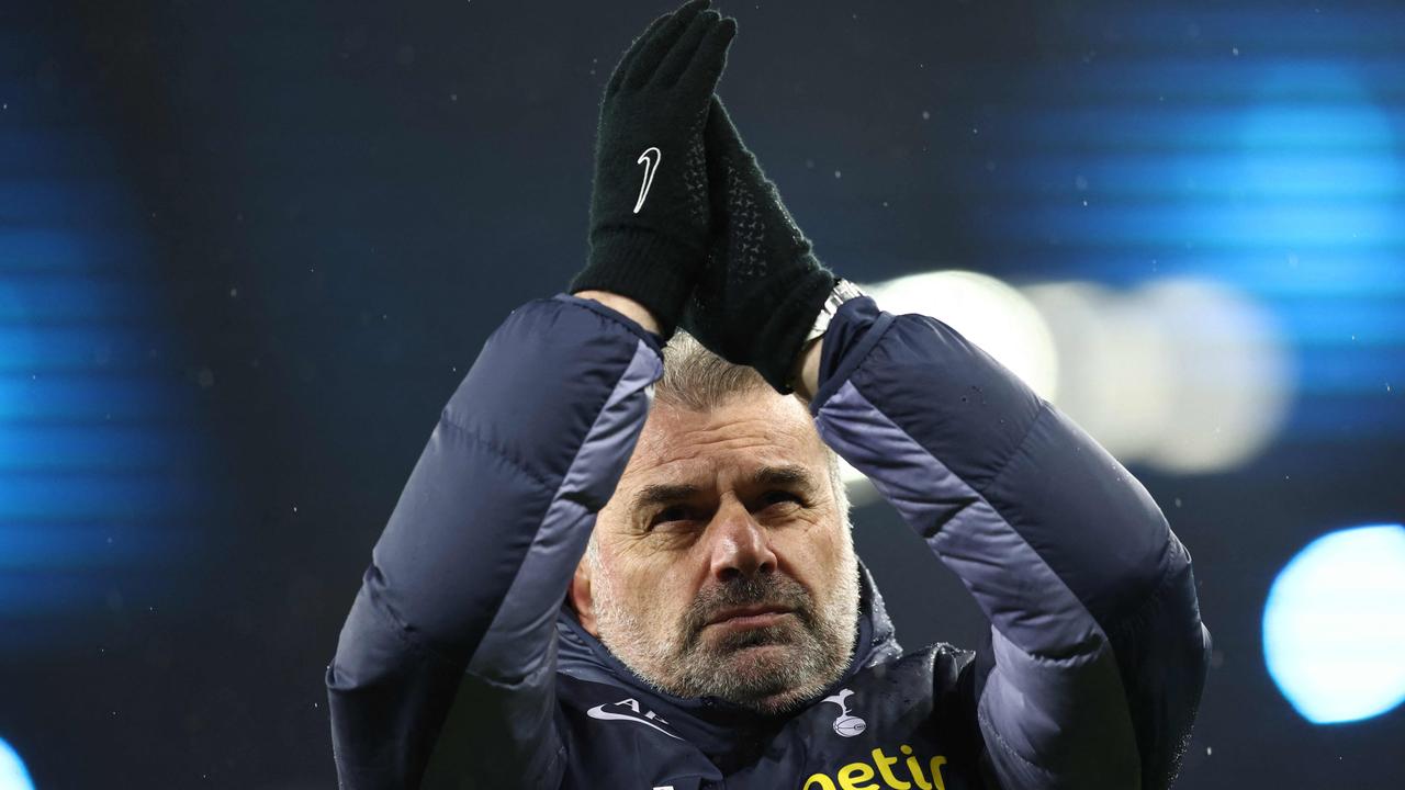 Tottenham manager Ange Postecoglou refused to alter his playing style against Manchester City. (Photo by Darren Staples / AFP)