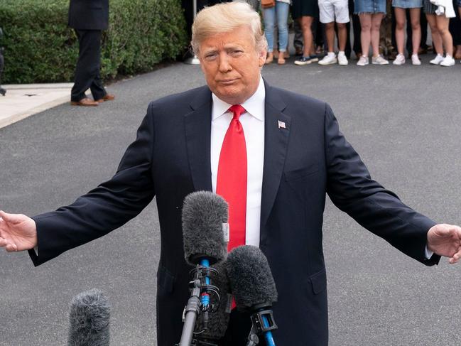 US President Donald Trump unswervingly backed his Supreme Court nominee Brett Kavanaugh who won the Senate vote today by a narrow margin. Picture: AFP