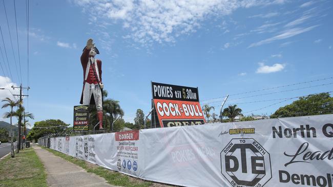 The fate of the famous Captain Cook statue remains uncertain. Picture: Brendan Radke